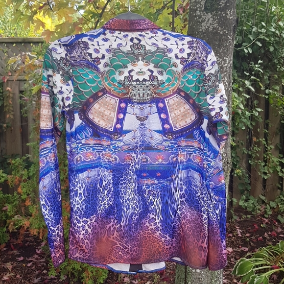 Like New Vibrant Multicolour Print Blouse - Picture 8 of 9